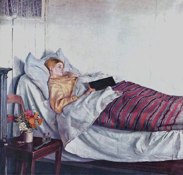 Michael Ancher Sick Girl Sweden oil painting art